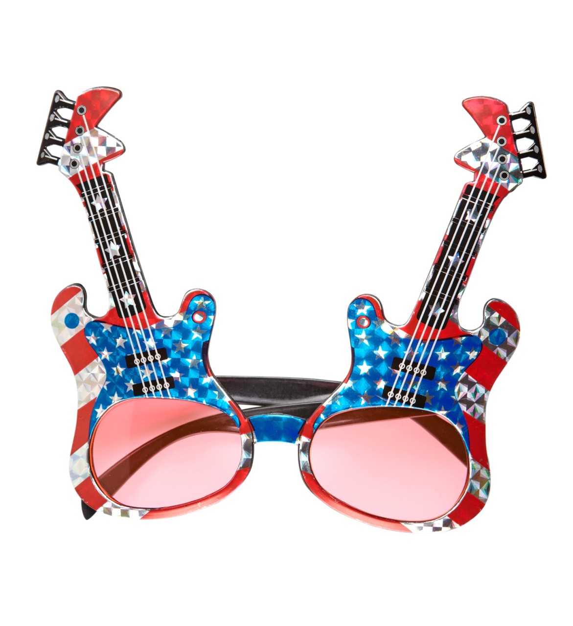 Kostüm Zubehör Brille mit Gitarren