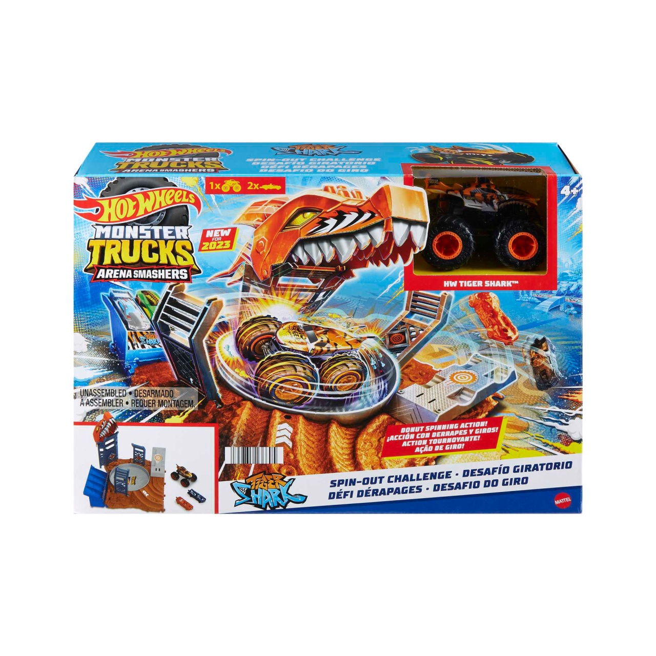 Hot Wheels Monster Tiger Shark Schleuder Challenge Mattel