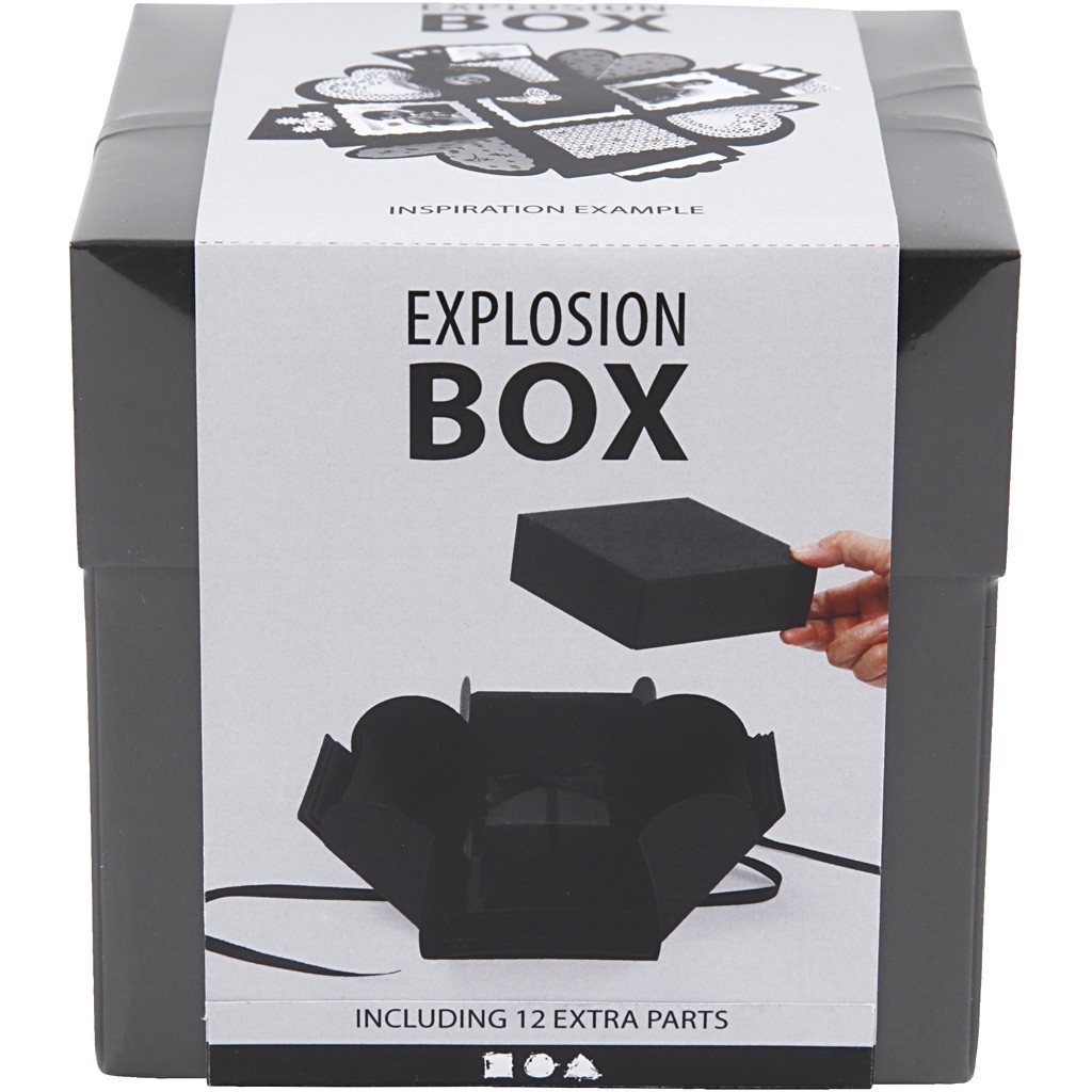 Geschenkbox Explosionsbox black