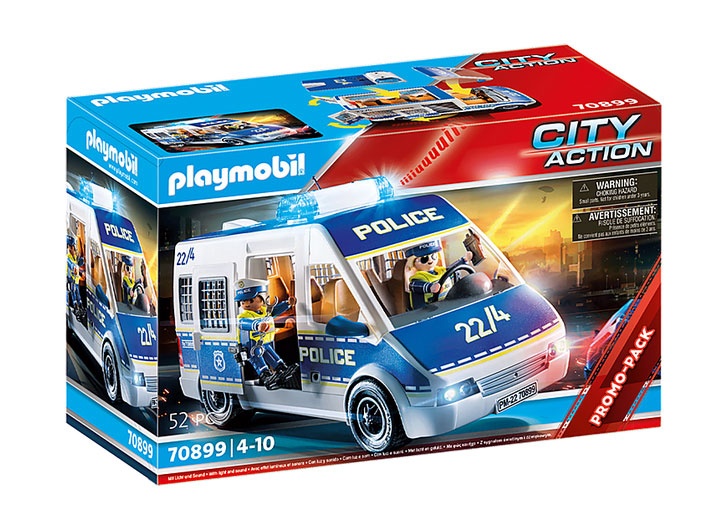 Playmobil 70899 City Action Polizei-Mannschaftswagen mit Lic