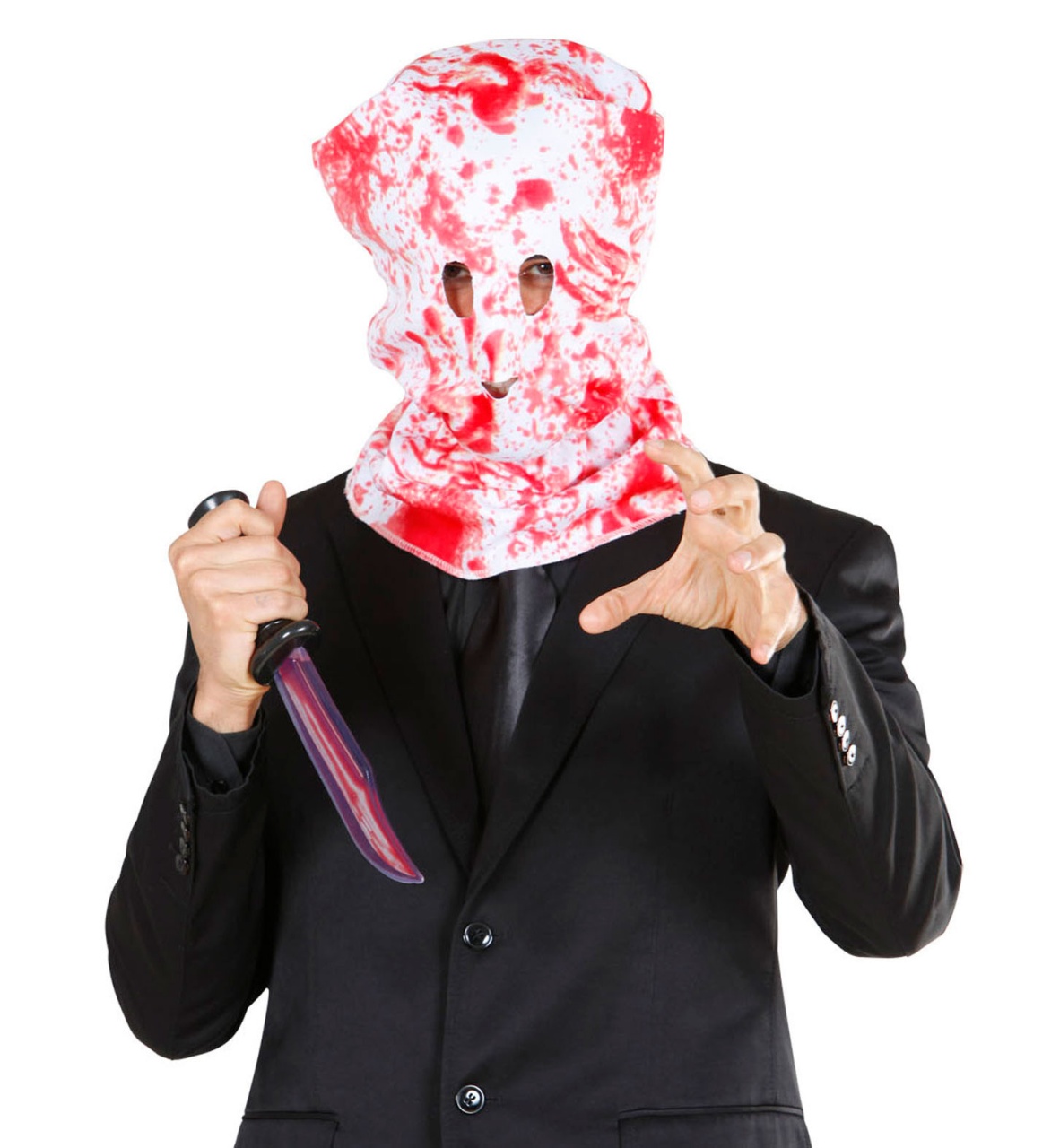 Kostüm Zubehör Maske Blutige Horror Kapuze