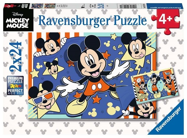 Ravensburger Puzzle Disney Mickey Mouse Film ab 2 x 24 Teile