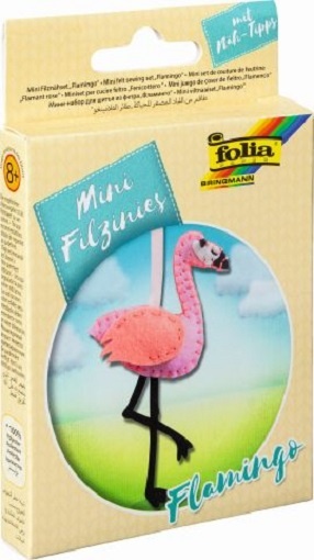 Folia Bastelset Mini Filzinies Flamingo