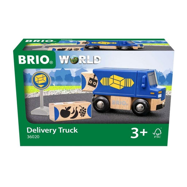 Brio World Zustell-Fahrzeug blau