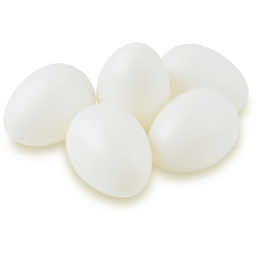 Kunststoff-Eier 12 Stück 29 x 29 mm mit Loch zum Aufhängen