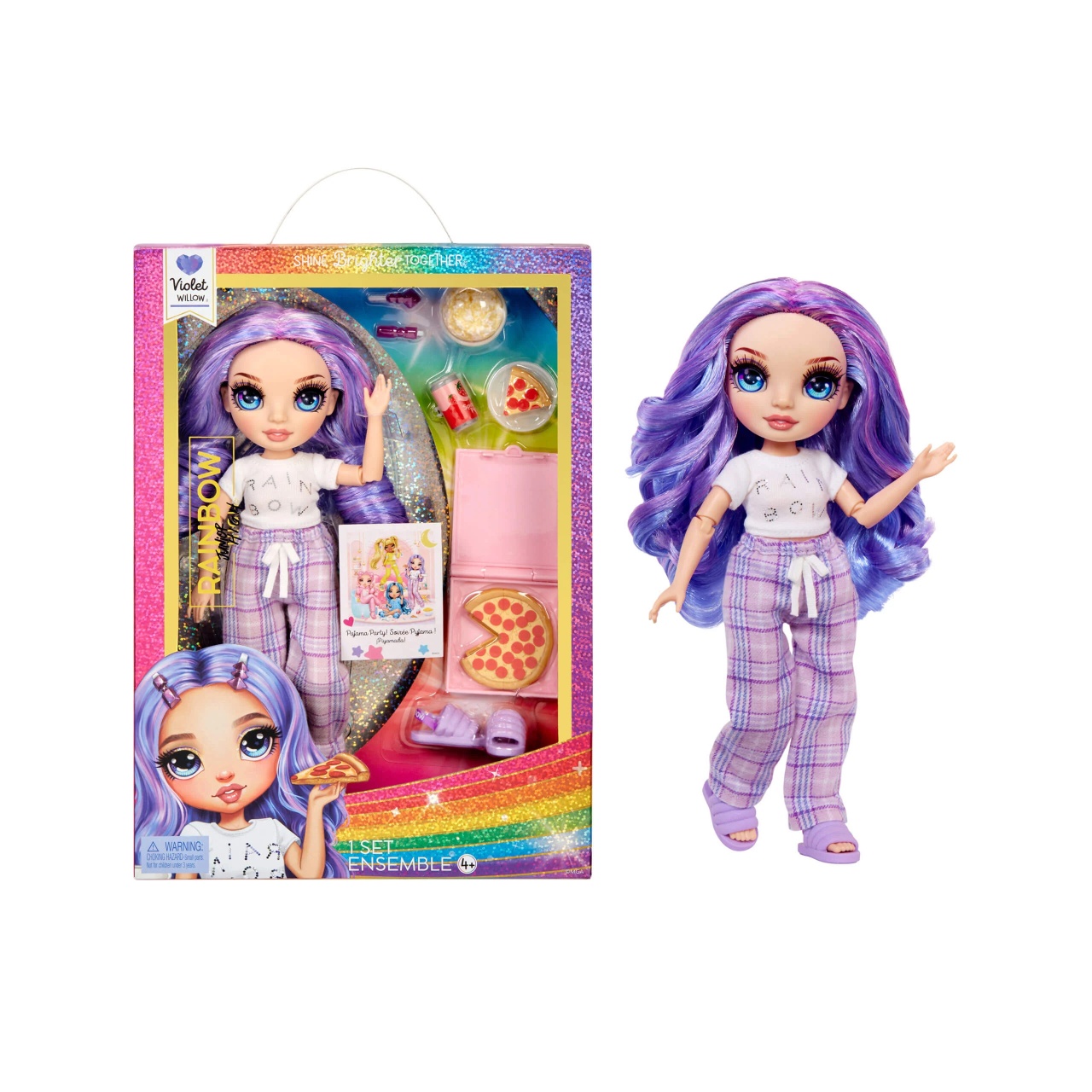 Rainbow High Junior PJ Party Fashion Puppe Violet Willow