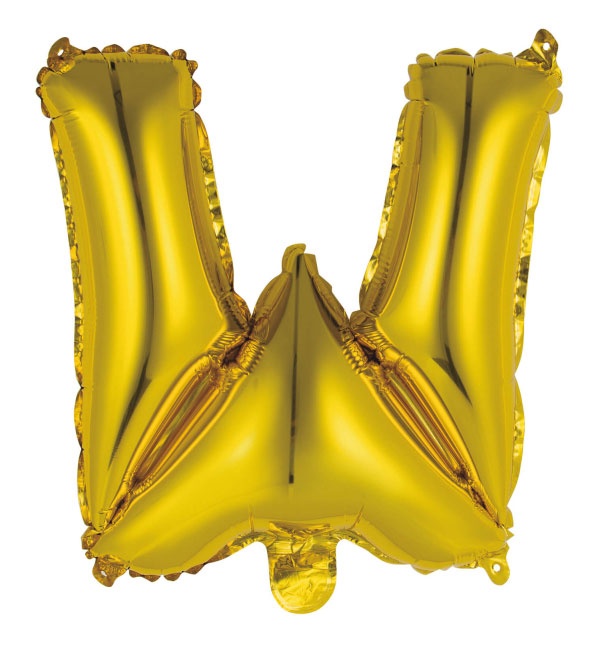 Folienballon Buchstabe W gold