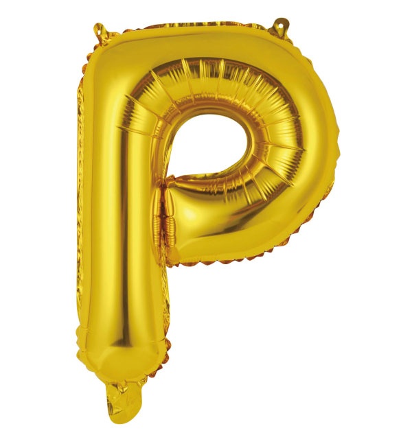 Folienballon Buchstabe P gold