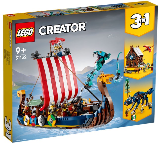 Lego Creator 31132 Wikingerschiff mit Midgardschlange