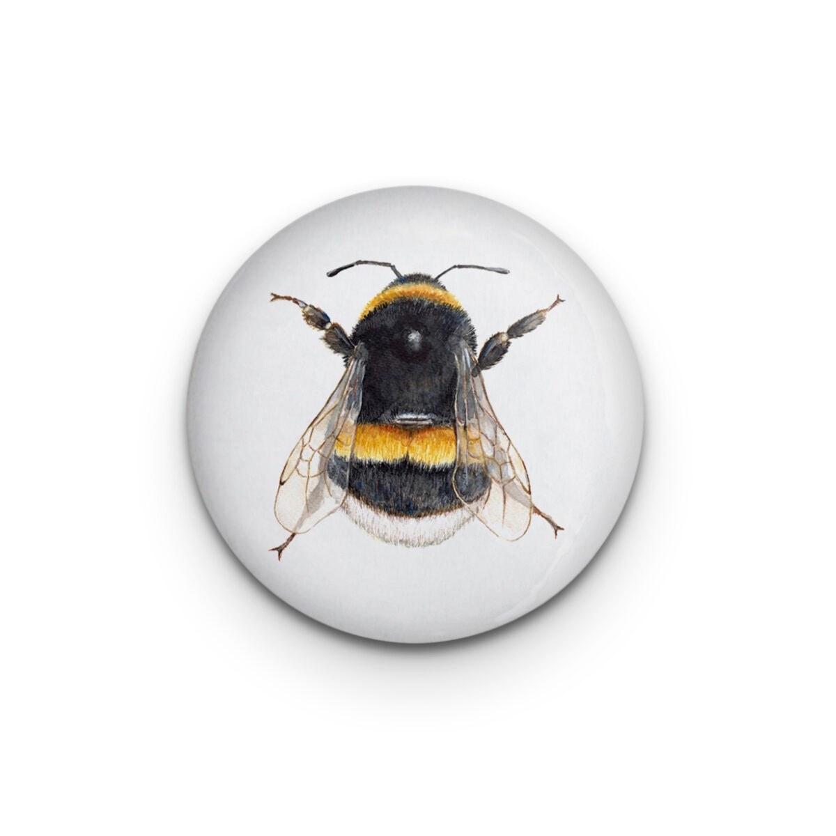 Dekomagnet rund Bumble Bee von Maluu 55mm
