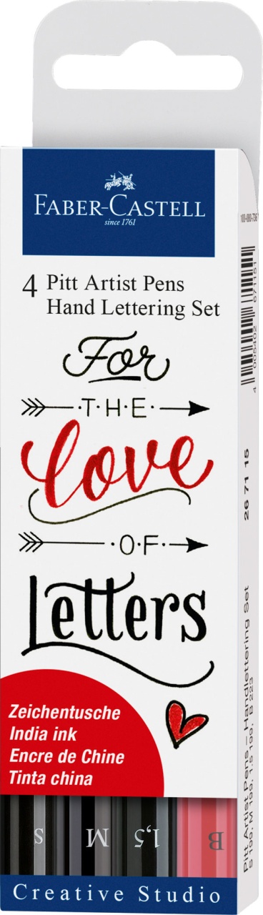 Faber Castell Tuschestifte Pit Artist Pen Lettering 4x Love