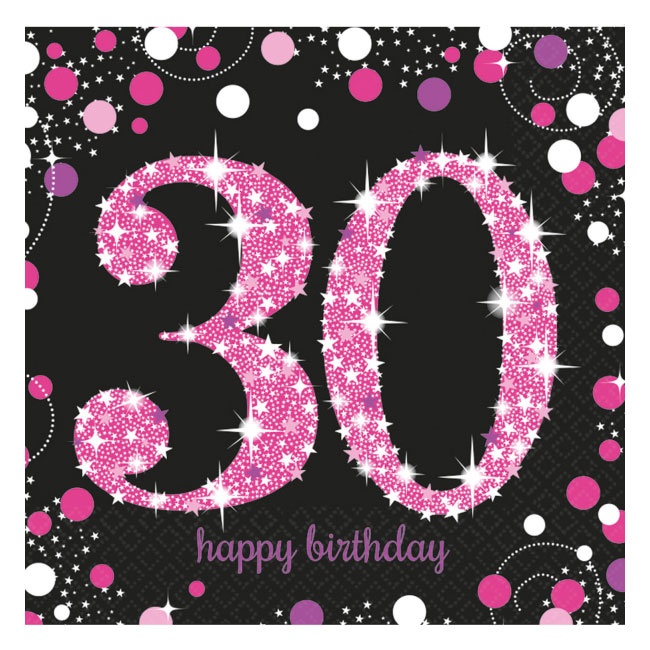Servietten 30 Sparkling Celebration pink