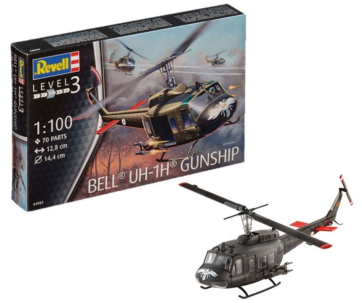 Revell 04983 Bell UH-1H Gunship 1:100