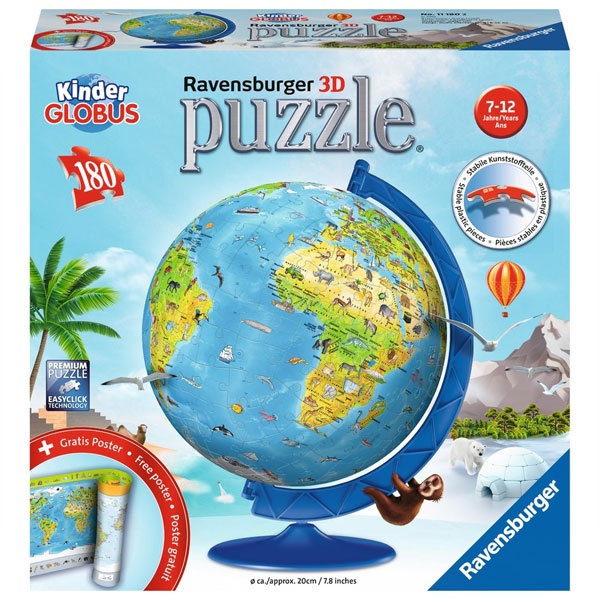 Ravensburger 3D Puzzle Kinderglobus in deutscher Sprache