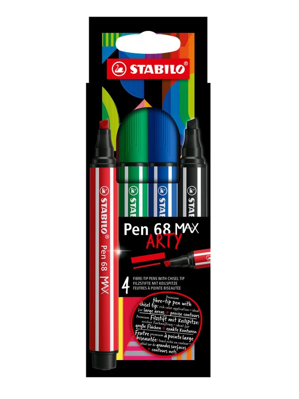 Stabilo Pen 68 MAX 4er ARTY
