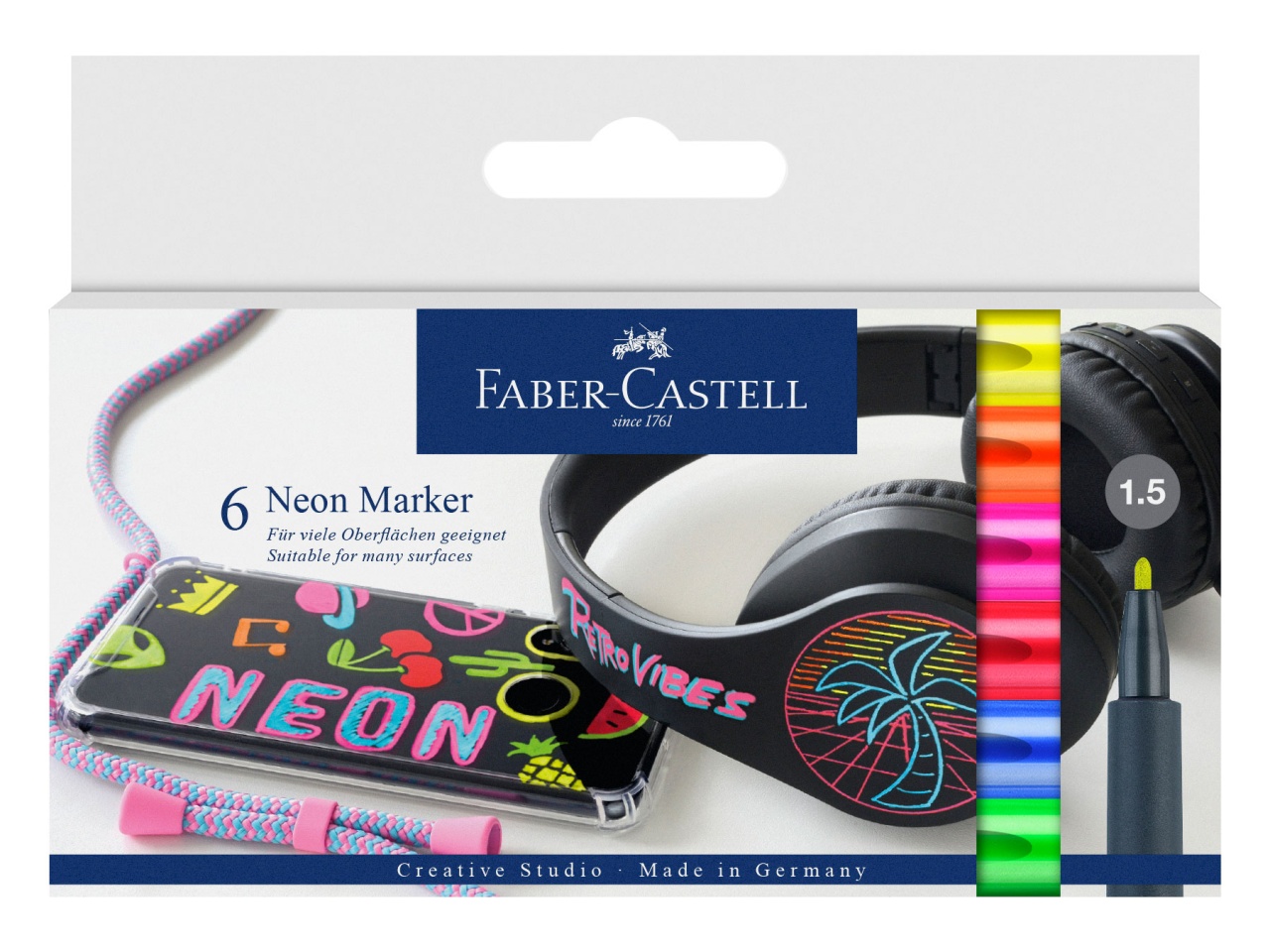 Faber-Castell Neon Marker 6er Kartonetui