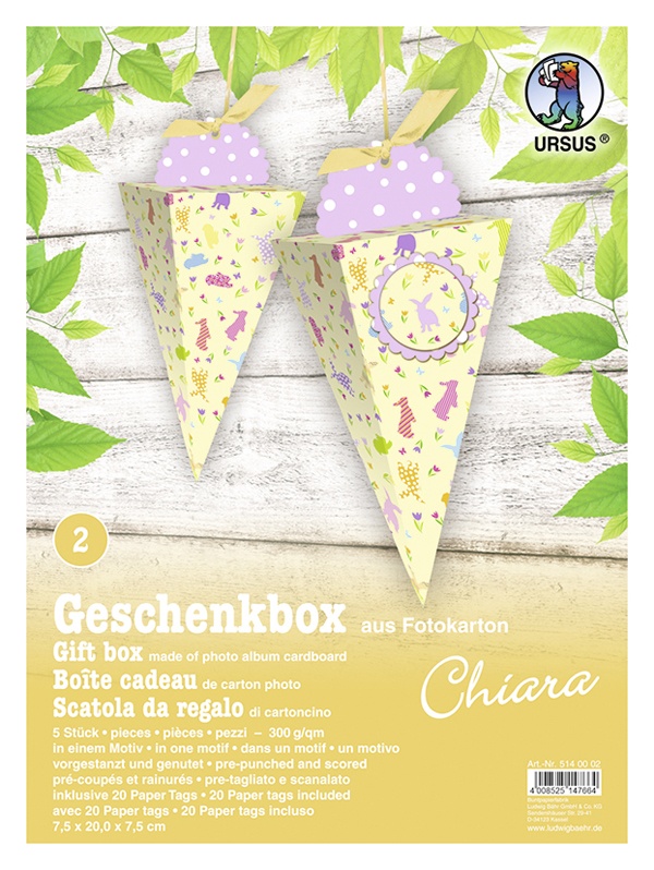 Bastelmappe Geschenkboxen-Set Chiara Motiv 2-Ostern