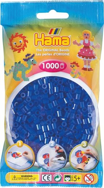 Hama Bügelperlen 1000 Stück neon-blau