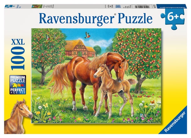 Ravensburger Puzzle Pferdeglück auf der Wiese 100 Teile