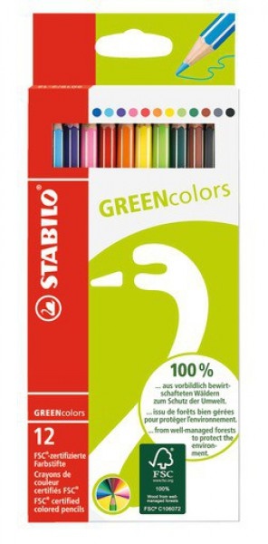 Stabilo GREENcolors 12 Stück Packung