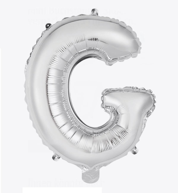Folienballon Buchstabe G silber
