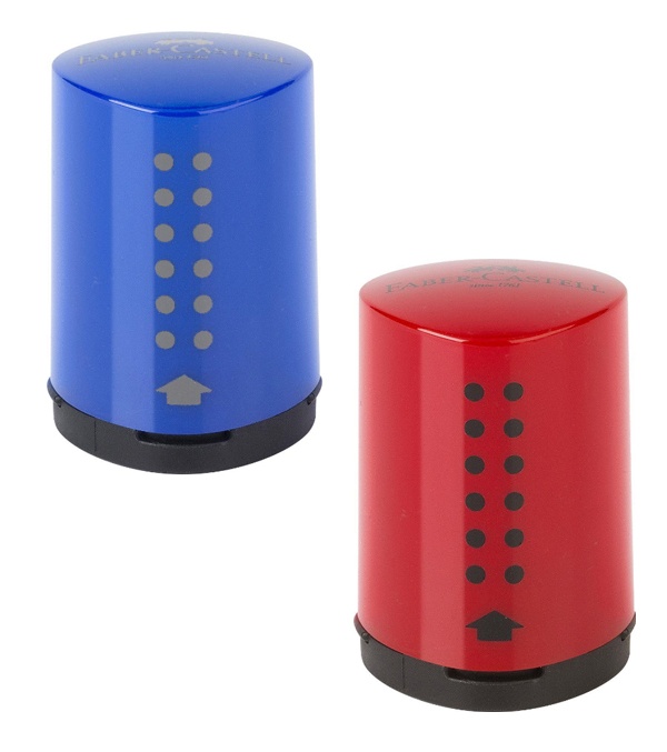 Faber Castell Einfachspitzdose Grip 2001 mini, blau/rot