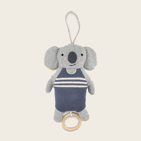 Strickspieluhr Koala blau