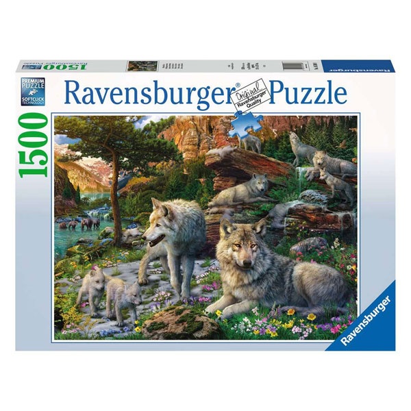 Ravensburger Puzzle Wolfsrudel im Frühlingserwachen 1500 T
