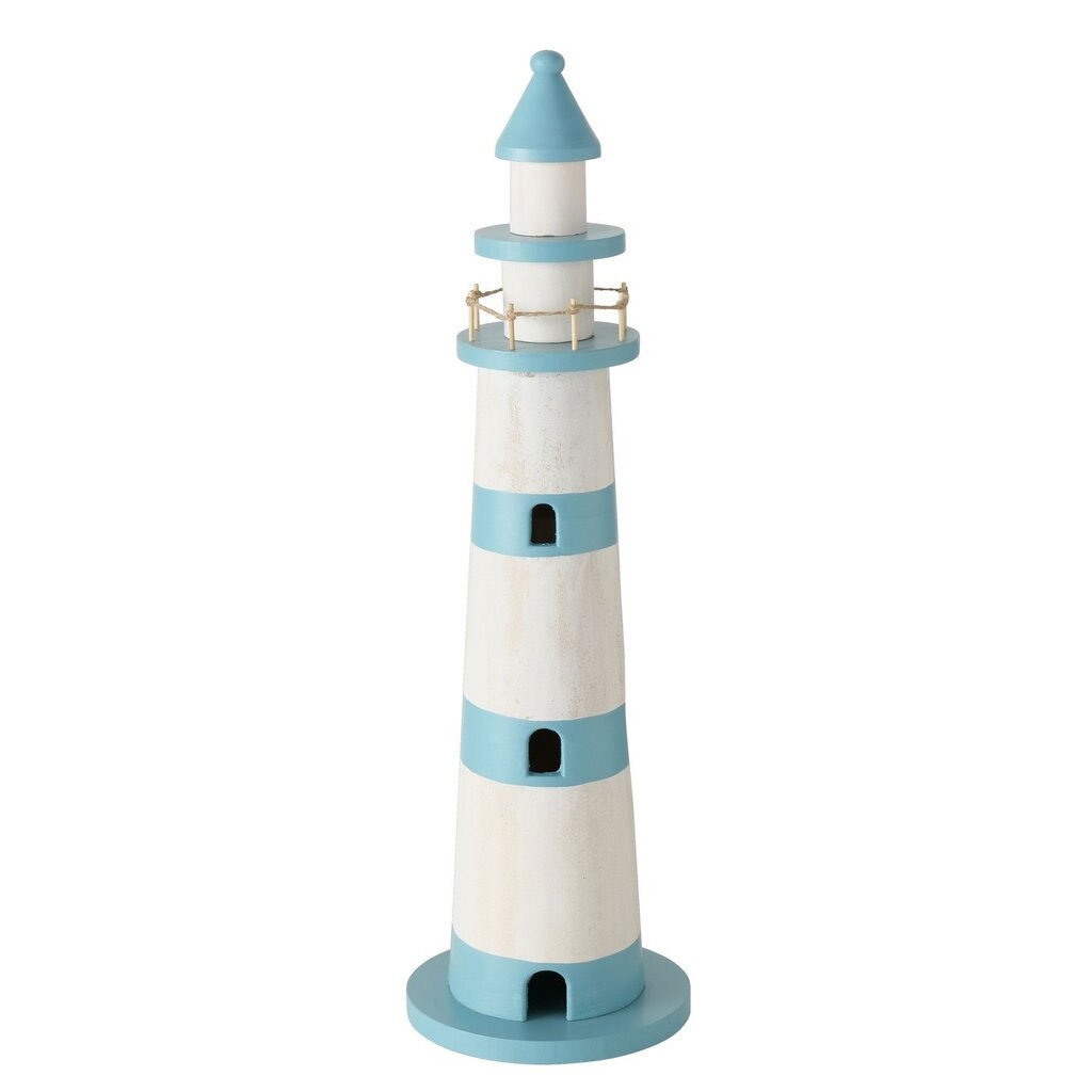 Boltze Dekoaufsteller Ulysee Leuchtturm H 62 cm blau/weiß