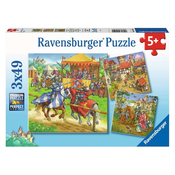 Ravensburger Puzzle Ritterturnier im Mittelalter 3x49 Teile