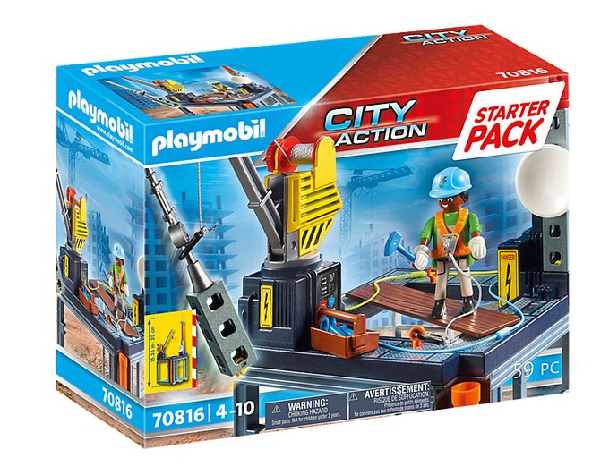 Playmobil 70816 Starter Pack Baustelle mit Seilwinde