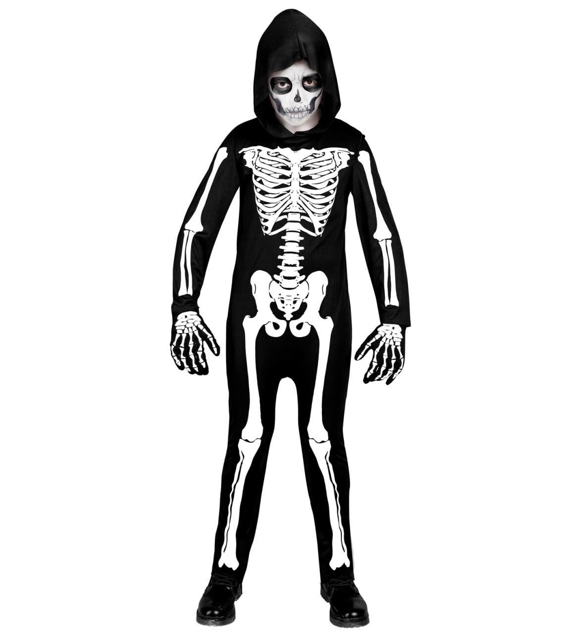 Kostüm Kinder Skelett Overall Gr. 158 11 - 13 Jahre