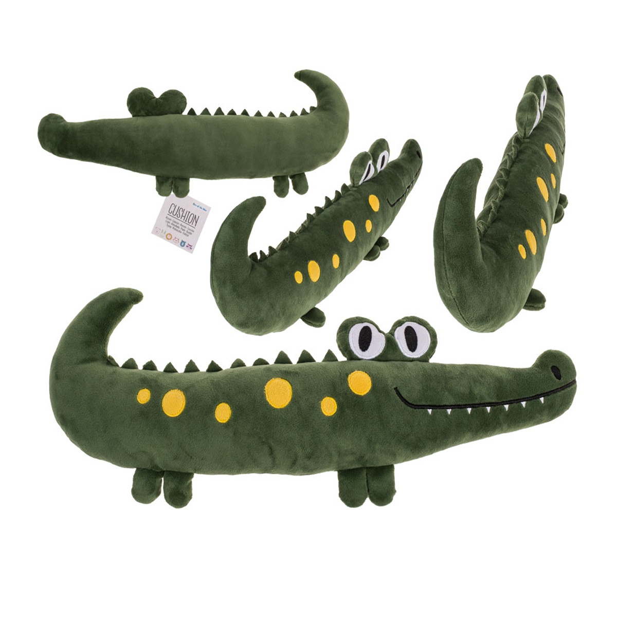 Plüsch Kissen Krokodil 18 x 55 cm