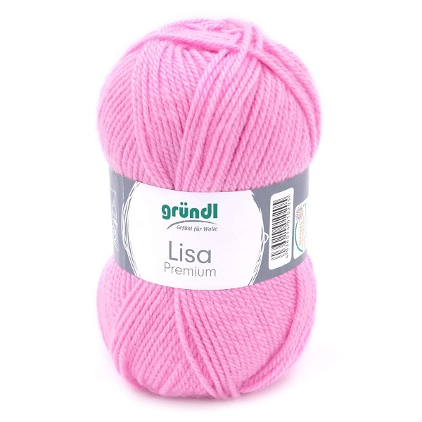 Gründl Wolle Lisa Premium uni 50g rosa