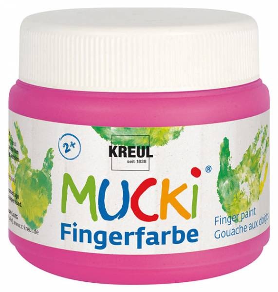 Mucki Fingerfarbe Neon-Quietschpink 150 ml