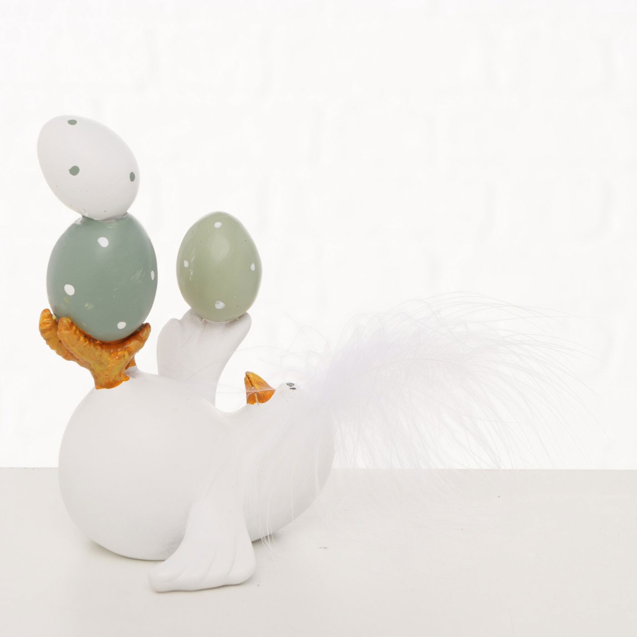 Boltze Vogel Huby Eier auf den Beinen aus Kunstharz H 12cm