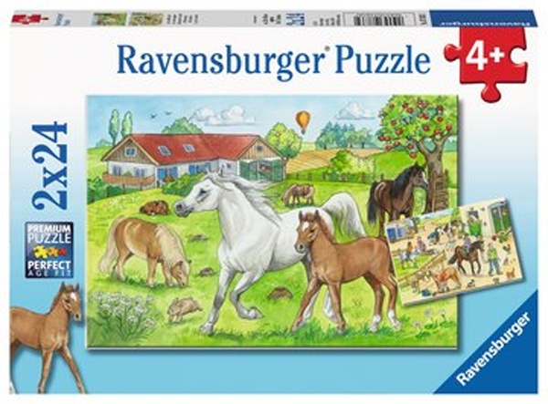 Ravensburger Puzzle Auf dem Pferdehof 2x24 Teile