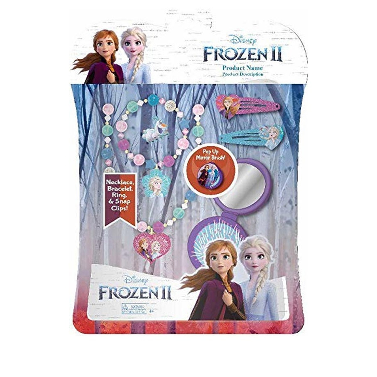 Disney Frozen 6 teiliges Set mit Haarspangen Bürste Schmuck