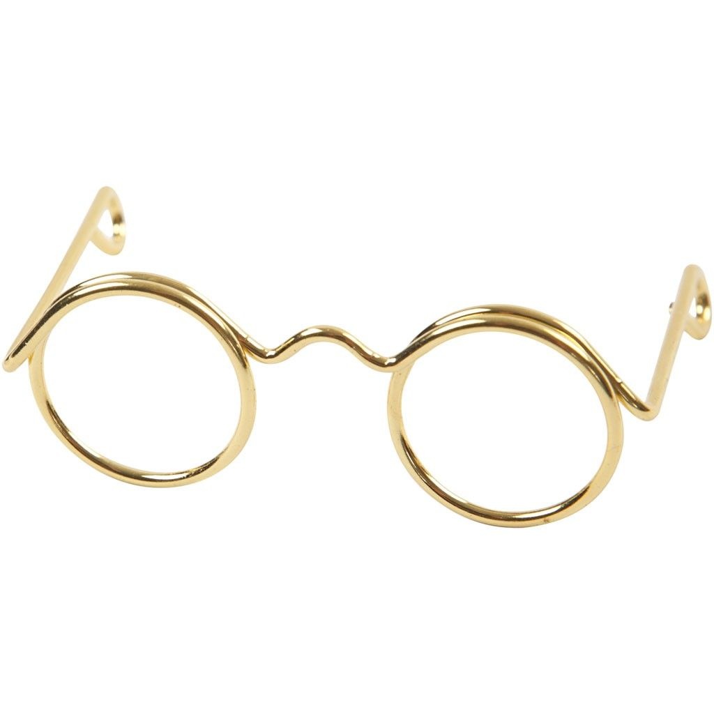 Deko-Brillen zum Basteln gold 10 Stück 35 mm