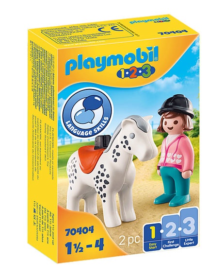 Playmobil 70404 1.2.3 Reiterin mit Pferd