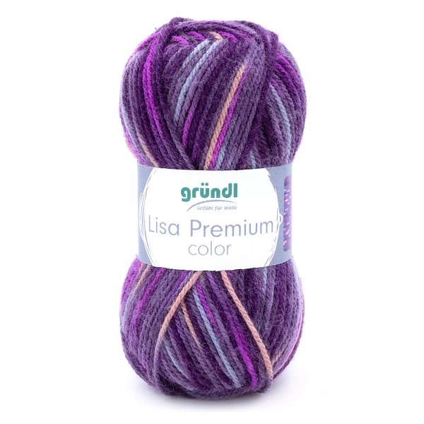 Gründl Wolle Lisa Premium color brombeere fuchsia lila 50 g