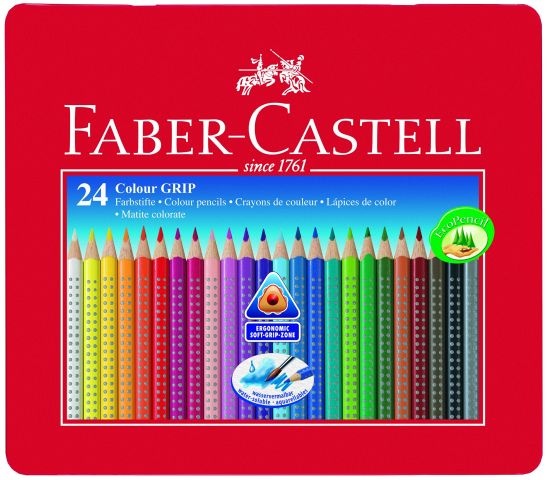 Faber-Castell Buntstift Colour Grip 24er-Metalletui