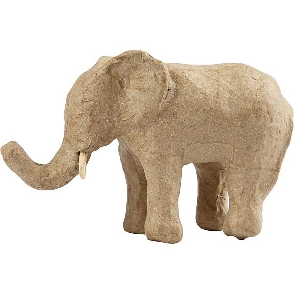 Pappmache Elefant 13 x 9 cm