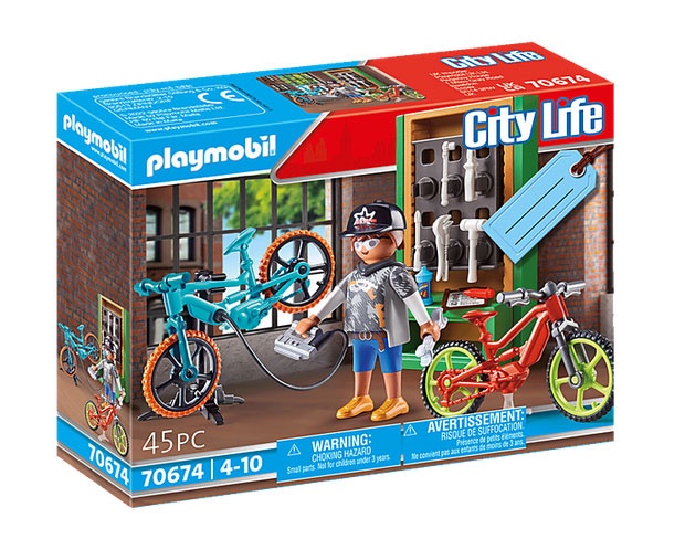 Playmobil 70674 City Life Geschenkset E-Bike Werkstatt