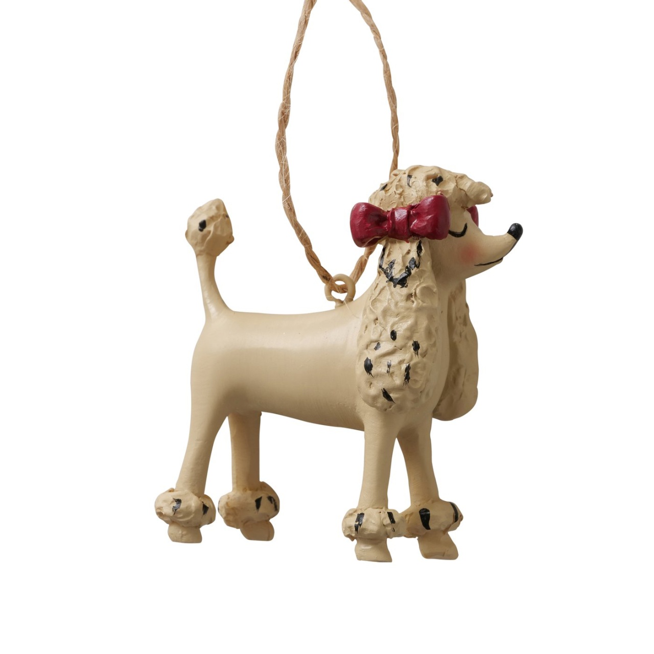Anhänger Hängefigur Hund Pudel 6,5 x 3 cm