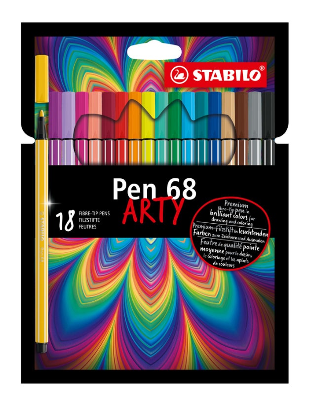 Stabilo Pen 68 18er Kartonetui ARTY