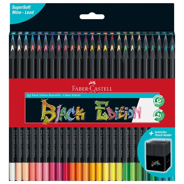 Faber-Castell Buntstift Black Edition 50 Stück