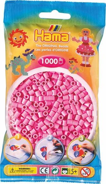Hama Bügelperlen 1000 Stück pastell-pink