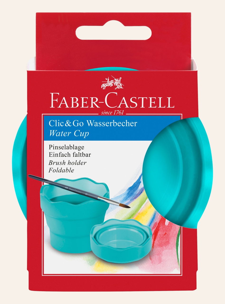 Faber Castell Wasserbecher Clic&Go türkis