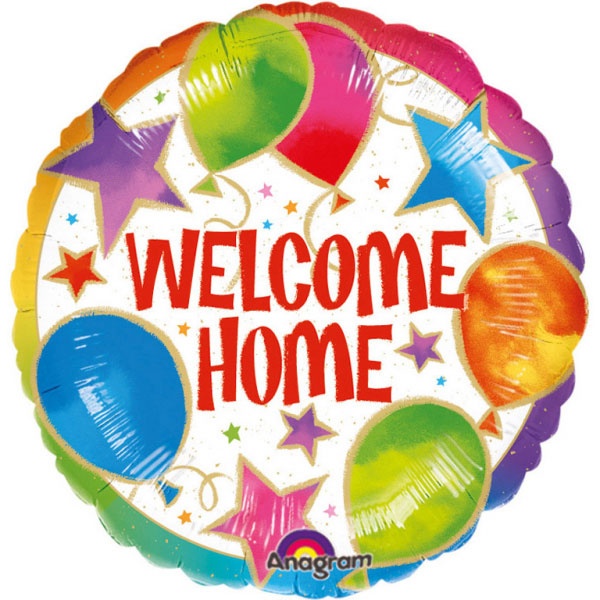 Folienballon Welcome Home 43 cm rund